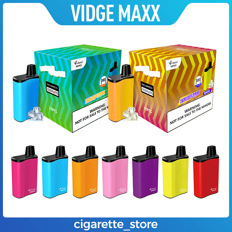 

New King Mesh Coil Vidge Maxx Electronic Cigarette Disposable Vape 1200mAh Battery 9.0ml Pods 2500Puffs Popular in Australia