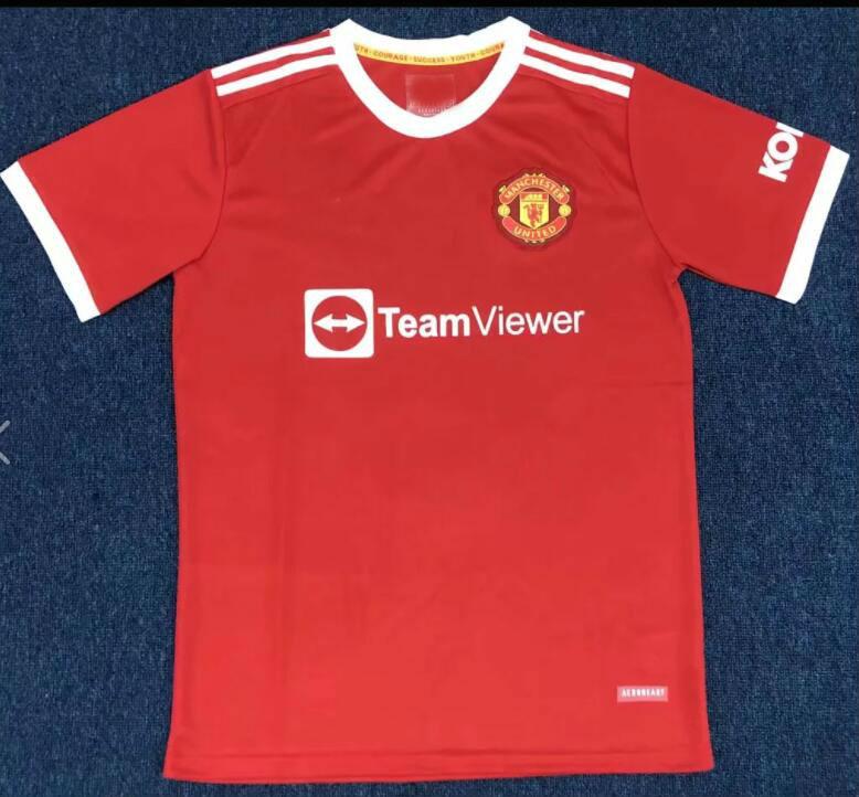 

Manchester 2021 2022 soccer jerseys UNITED BRUNO FERNANDES CAVANI UTD POGBA RASHFORD football shirt 2122 man + kids kit HUMANRACE fourth shirts, Black
