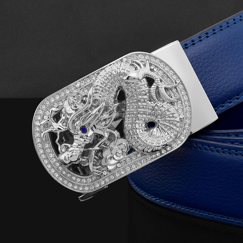 

Dragon Zodiac Genuine Leather belt designer luxury brand corset belt famous Cowhide gold waist belt blue, Black