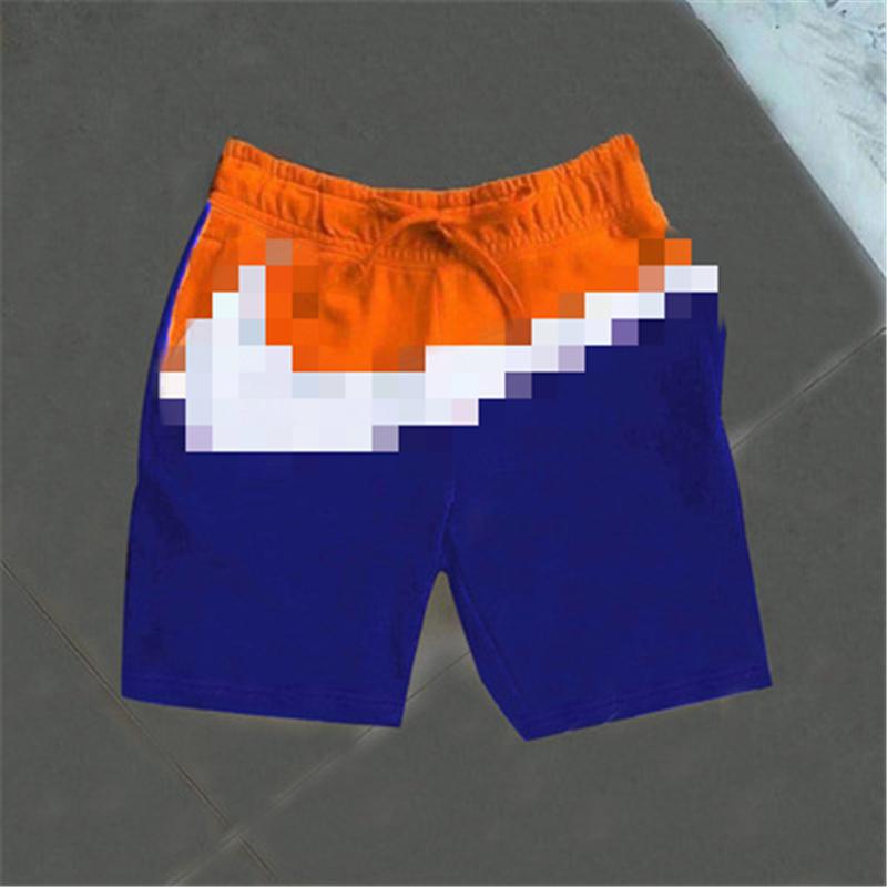 

Mens Splicing Color Shorts Fashion Trend Digital Printing Loose Thin Pant Designer Male Drawstring Casual Knee Length Beach Short Pants