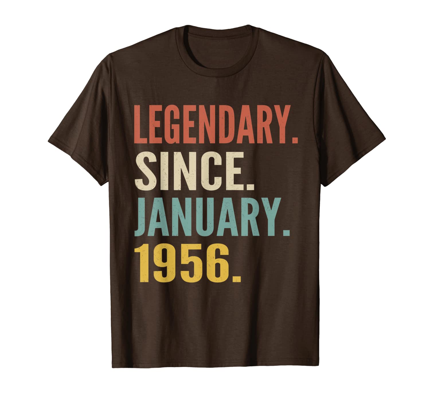 

64 years old shirt gift- legend since january 1956 t-shirt, White;black
