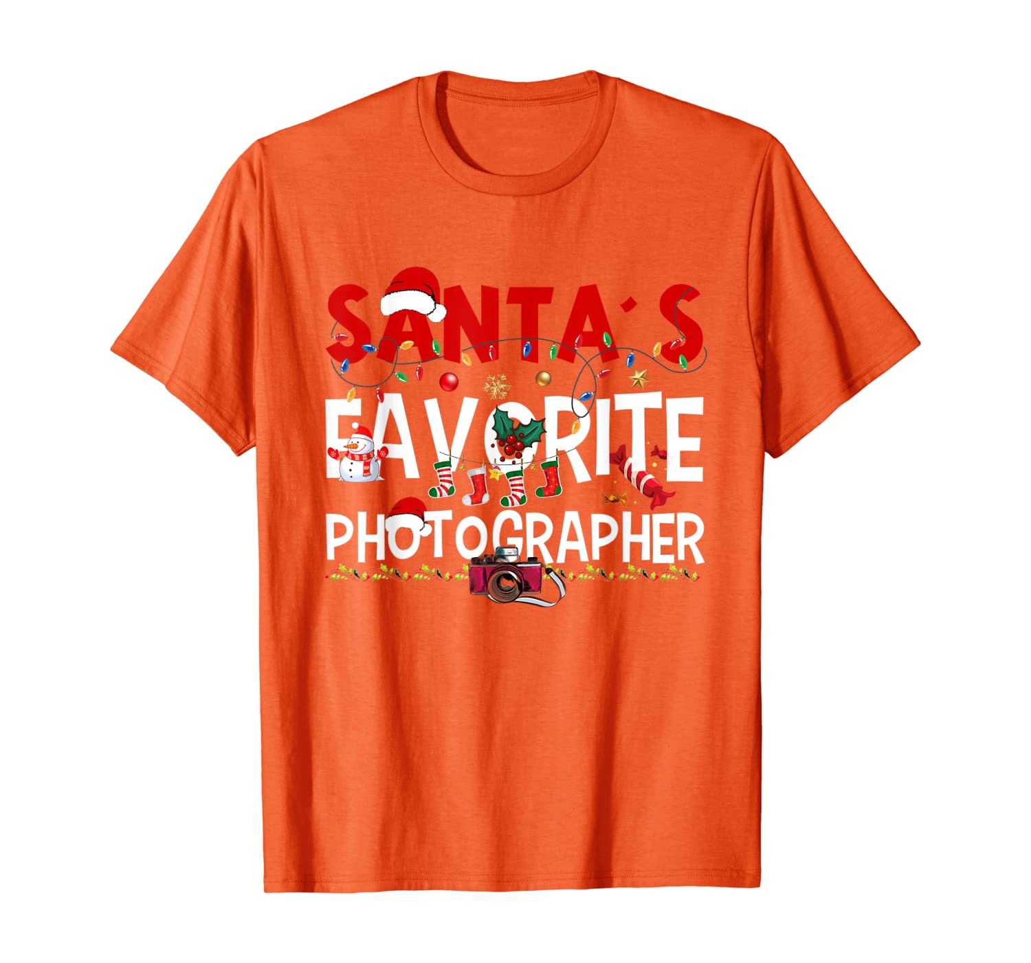 

Ugly Santa_s Favorite Photographer tshirt Xmas Gift T-Shirt, White;black