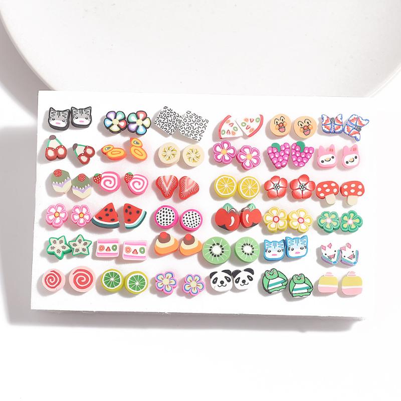 

Stud Mix Style Small Earrings Set For Girls Women Cute Heart Child Earring Fashion Jewelry Gift