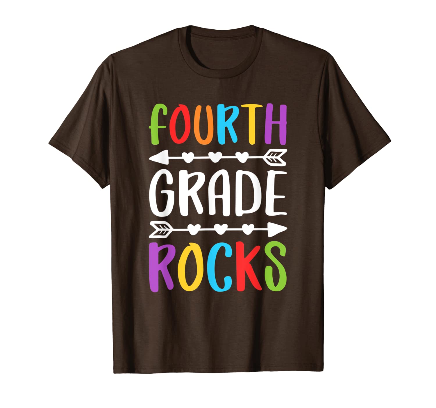 

fourth grade rocks t-shirt 4th grade back to school gift t-shirt, White;black