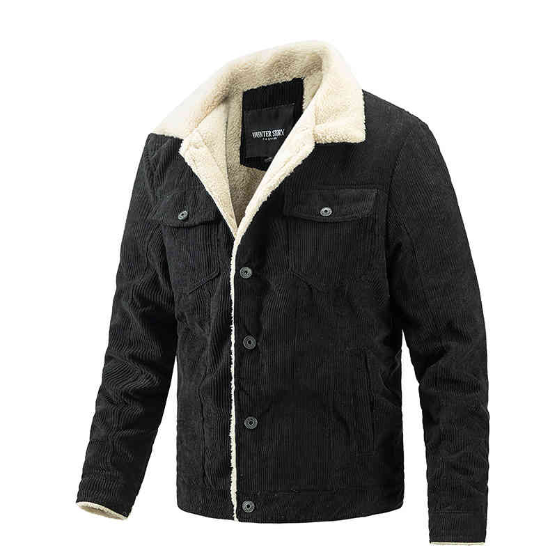 

winter new plush et warm casual coat fashion men's wear, Black