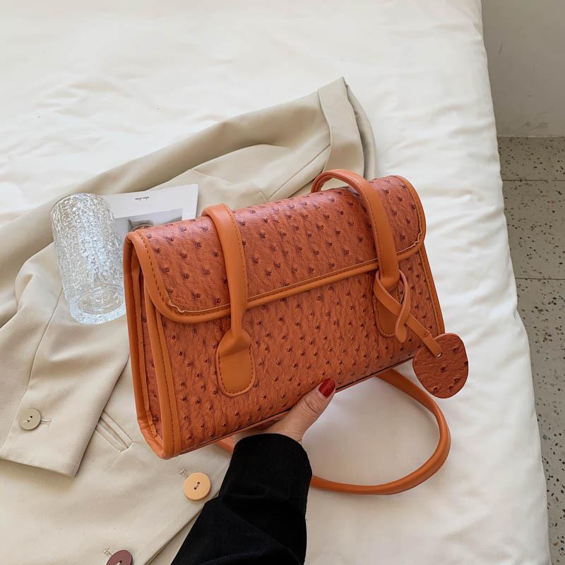 

Shoulder Bags Bag For Women Original Brand 2021 Fashion Square Texture Handbag, Beige