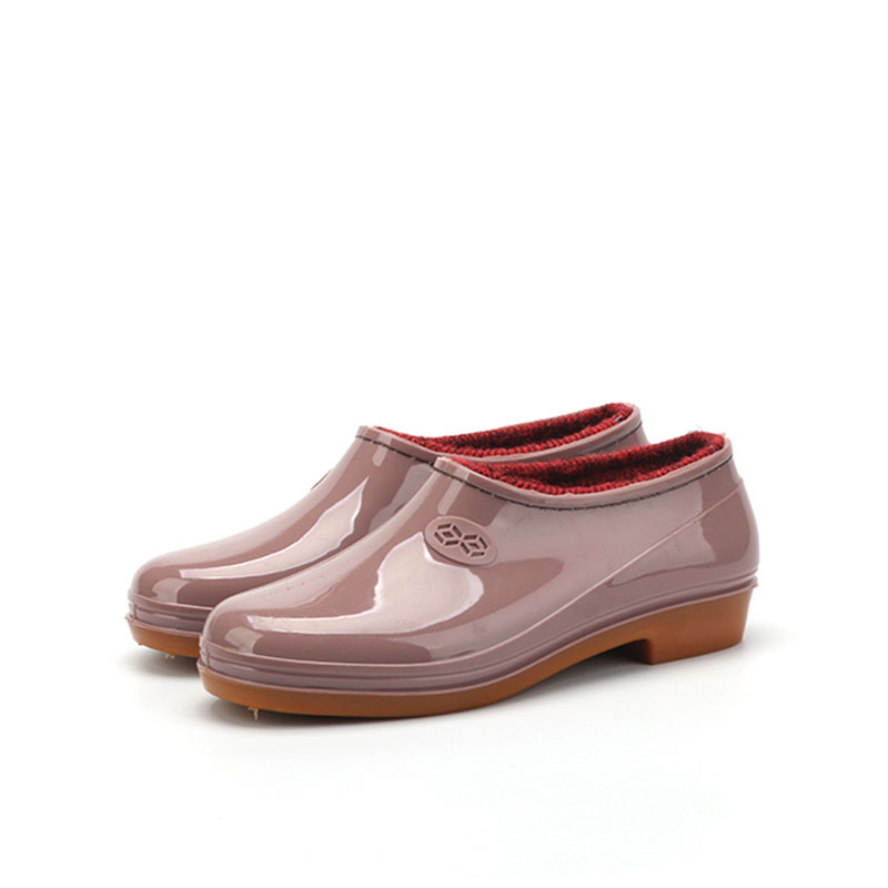 

Women's middle rain boots, water shoes, waterproof and non-slip kitchen gardening cleaning shoes High drum: 8 cm, Blue