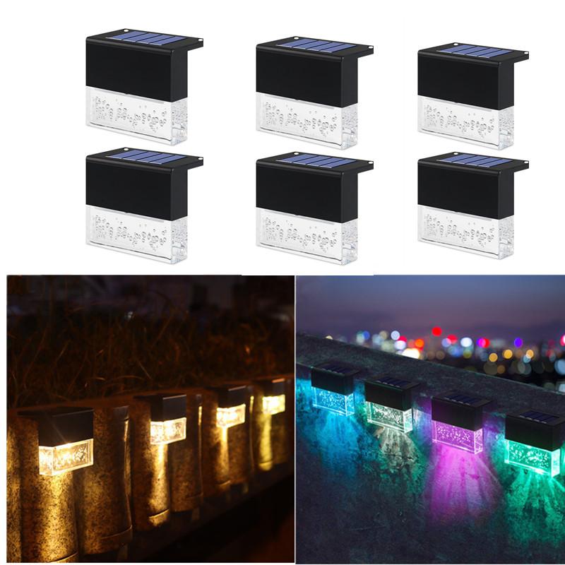 

Night Lights LED Solar Light Deck Fence Outdoor Garden Street Lamp Stair Step