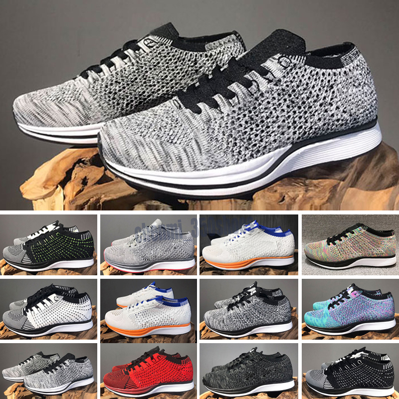 

2021 Fly Racer casual running shoes Trainer Knit Oreo Black White Grey Sports Lunar breathable mesh Men Women summer Sneakers 36-45 C53, # 1