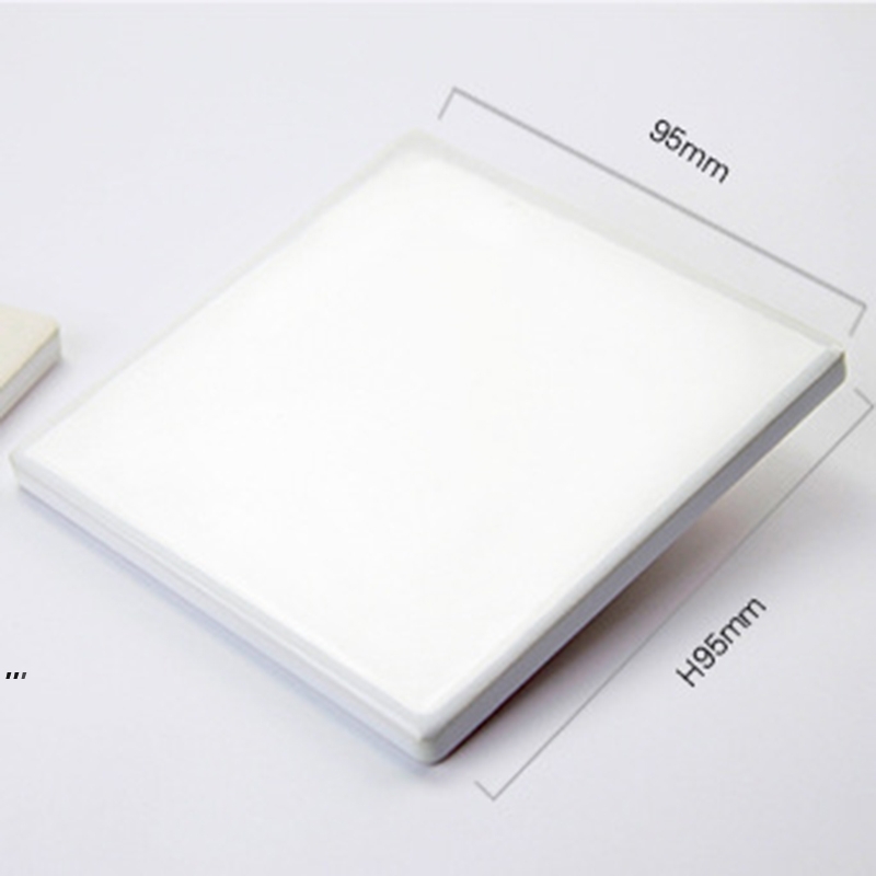 

3 Styles Sublimation Blank Ceramic Coaster Drinkware Tool White Car Coasters Heat Transfer Printing Custom Cup ZZB8400