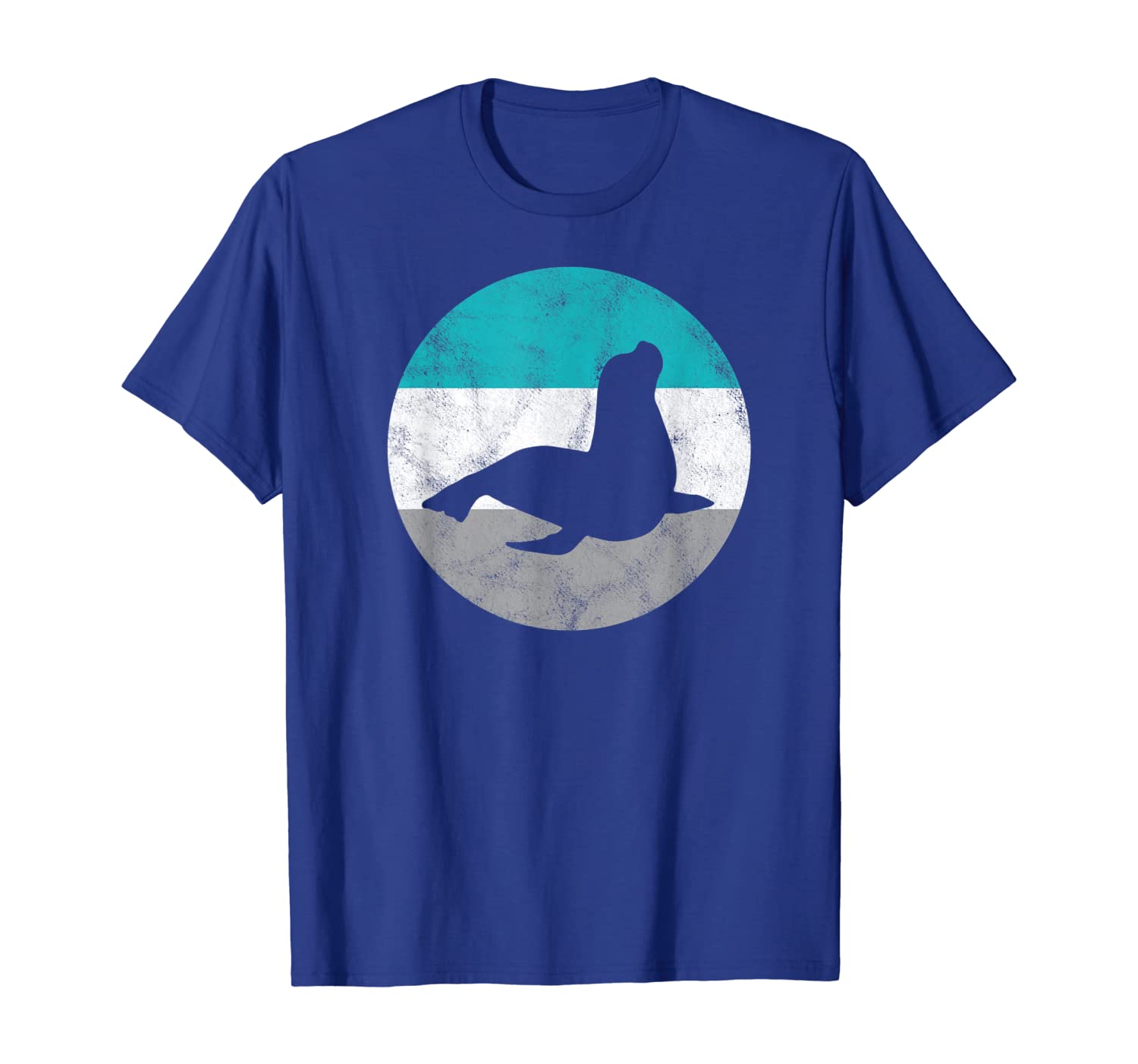 

Sea Lion Retro Gift For Men Women Boys Girls T-Shirt, White;black