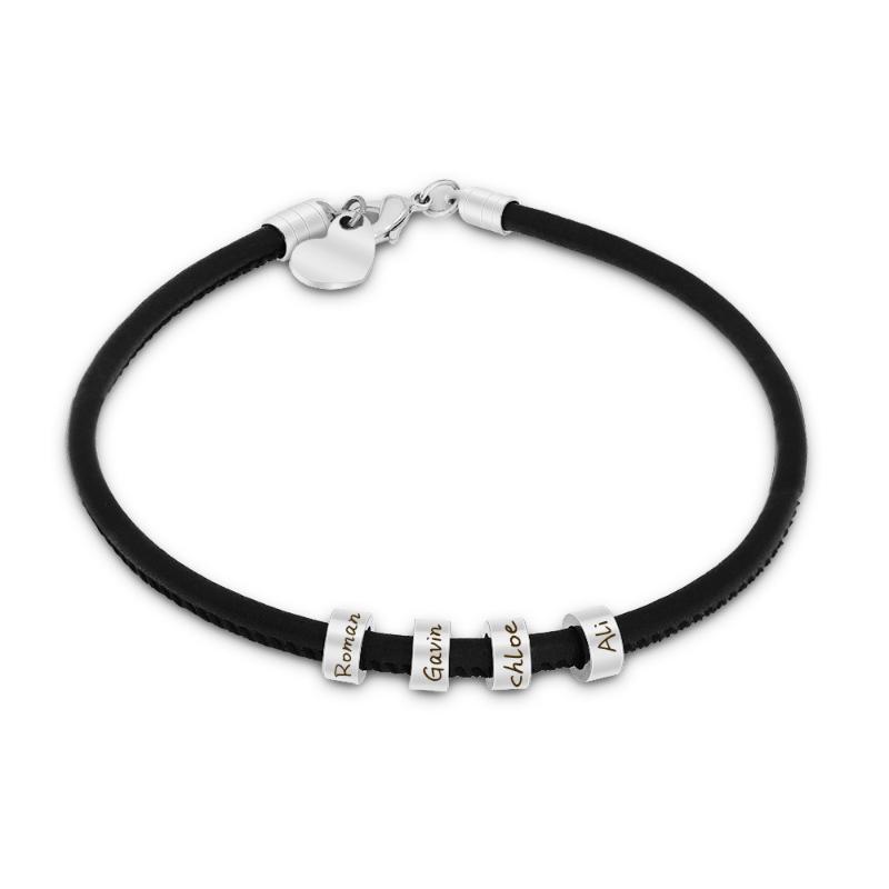 

Charm Bracelets Leather Bracelet Can Name Bangle Jewelry Gift For Family YP7953