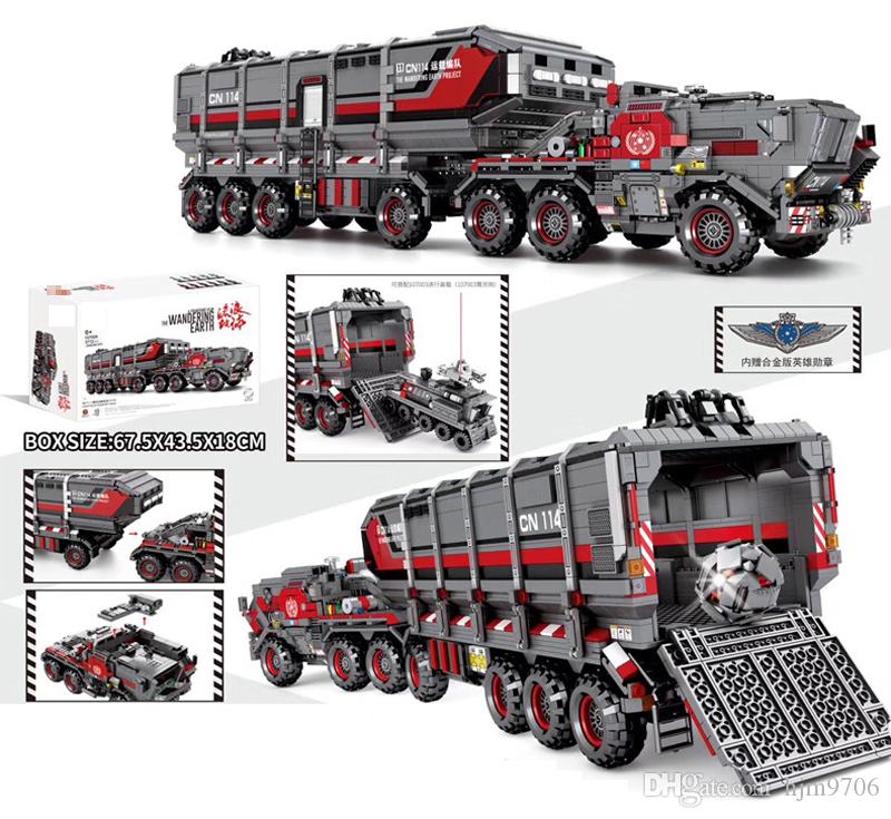 

The Wandering Earth Bucket Carrier Vehicle Building Blocks Scoop Trucks Carriers Truck Sembo Model Technic Educational Bricks Toy