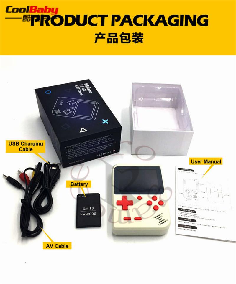 

Portable Game Players 2021 Mini Handheld Console Gift 8Bit 2.8 Inch Color LCD Kids Player Built-in 168 Games 800mah Big Battery