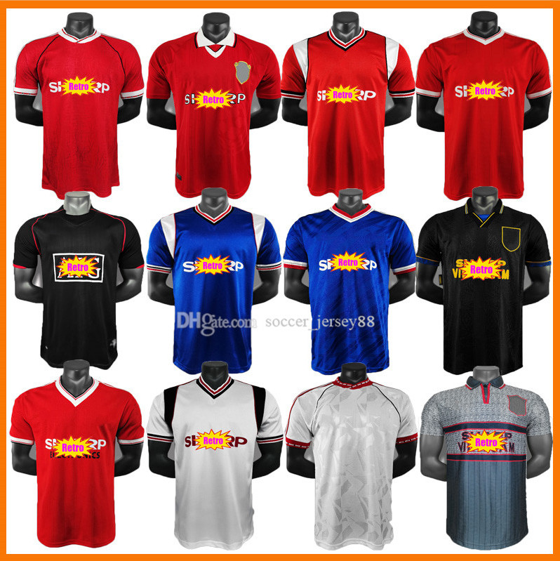 

Retro Version Soccer jerseys 00 02 07 08 83 84 85 86 91 92 93 94 96 football Giggs SCHOLES Beckham CANTONA KEANE VERON ROONEY SHERINGHAM TEVEZ Vintage Classic shirts, 00-02 home