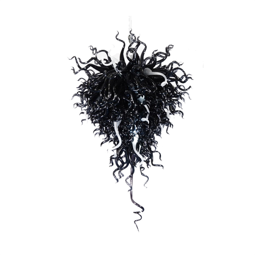 

Modern Pendant Lamps Manufacturer Direct Store Black and White Color Hand Blown Glass Hanging Lights Fixture 32 By 48 Inches Indoor Lighting Home Bedroom Droplight