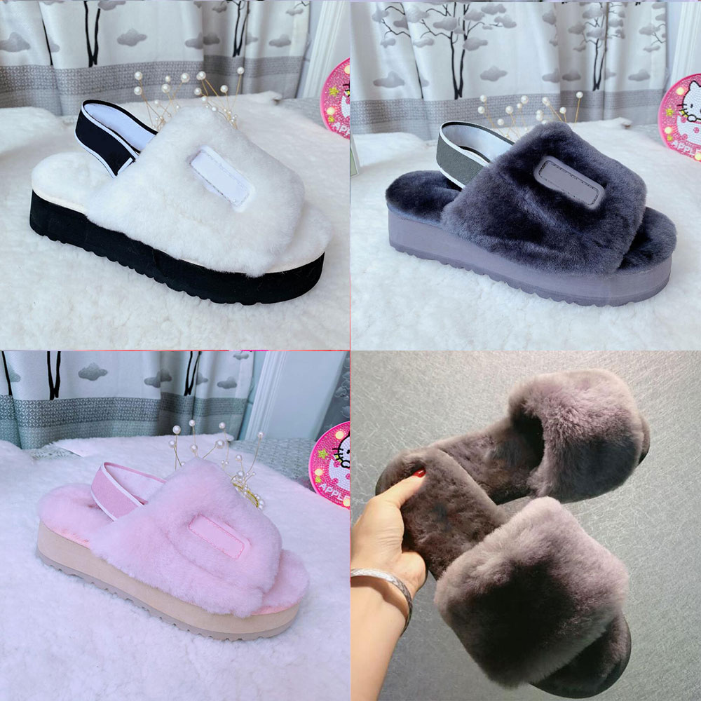 

Fashion Furry Slippers Wgg Australia infants fluff yeah slide Women casual shoes ugg uggs womens Luxury Sandals Fur Slides Slipper size 36-44, 27