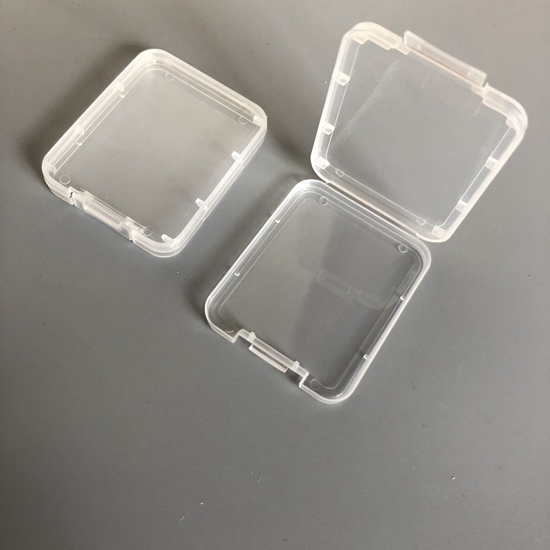 

New Protection Case Card Container Memory Card Boxes CF Cards Tool Plastic Transparent Storage Box Mini CF Card Easy To Carry Box DH9855, White