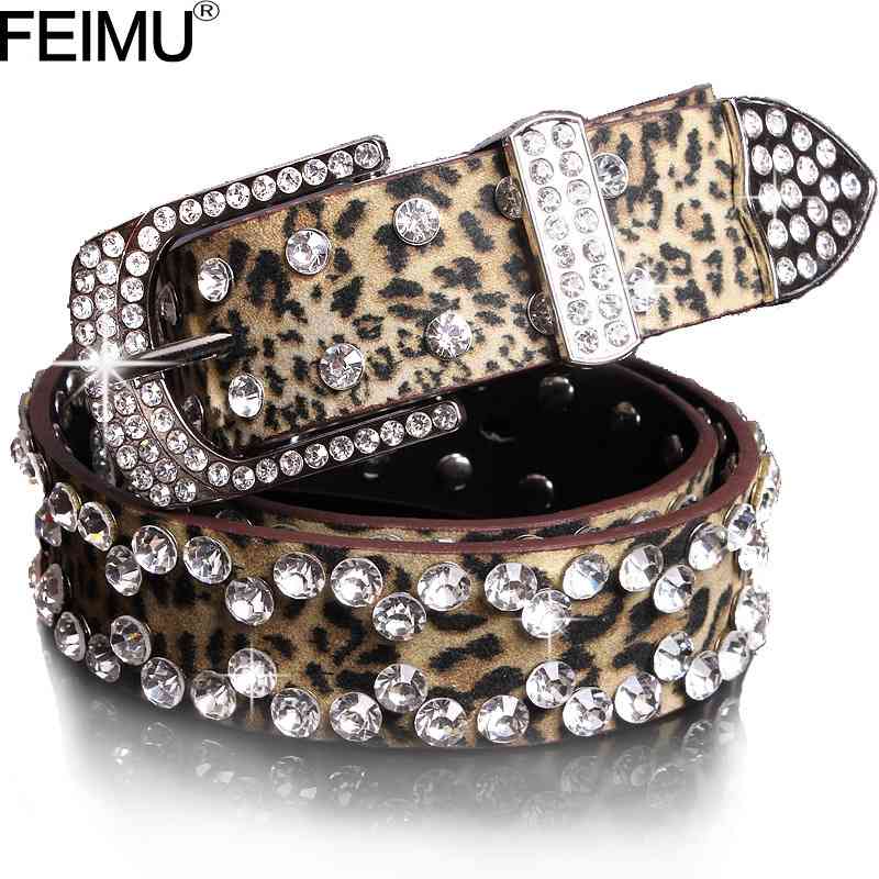 

Designer belts 2023 Leopard pattern belt women's wide wind belt diamond decorative Jeans Belt lengthening fashionable and factory outlet