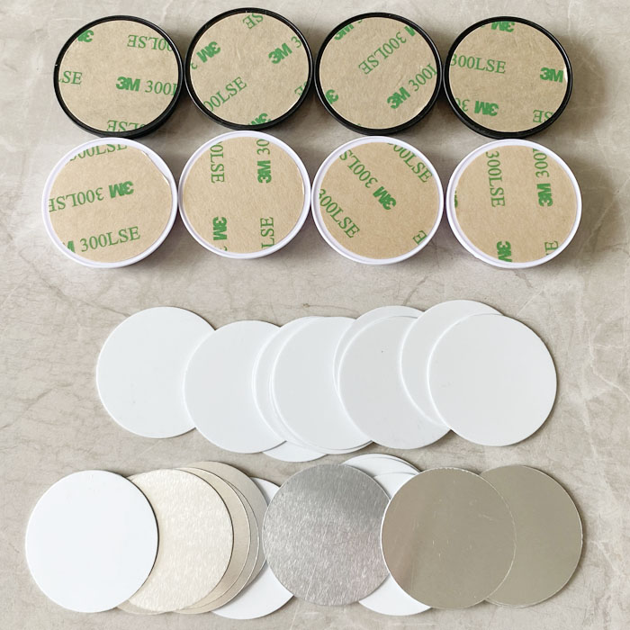 

Universal Cell Phone Holder with Blank Aluminum Sublimation Insert for Customized grip Stand car Mount Holders, Black