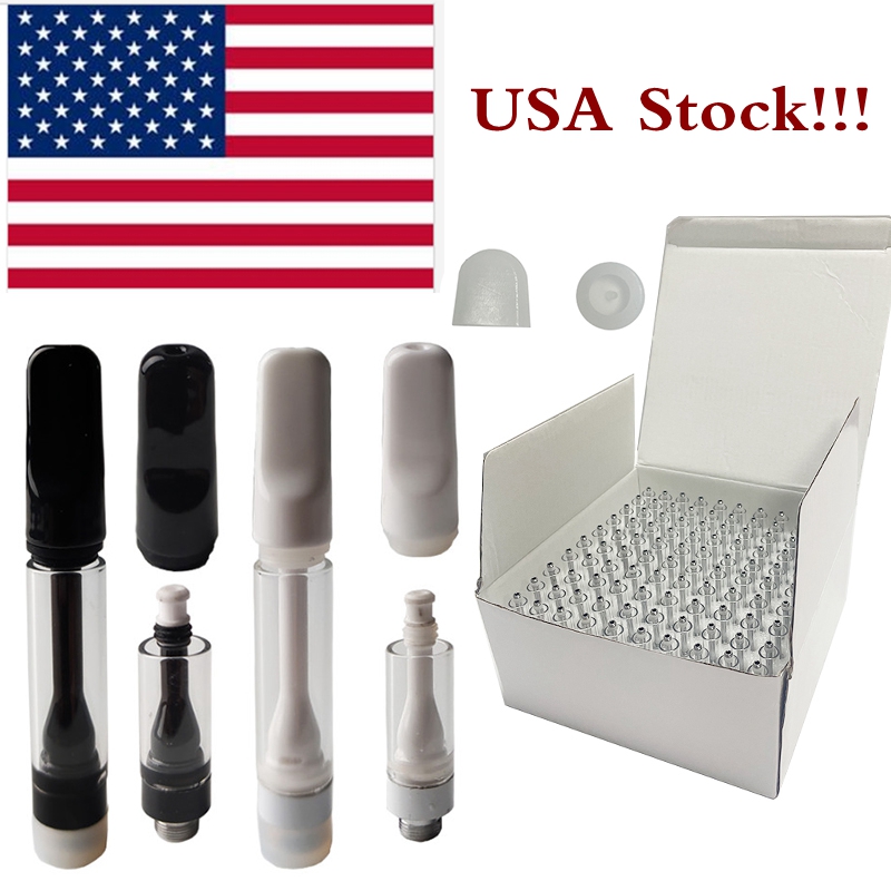 

USA Stock TOP Full Ceramic Vape Cartridges Atomizers 0.5ml 0.8ml 1.0ml vapes pen cartridge 510 Disposable Carts Thick Oil Lead Free Ceramic