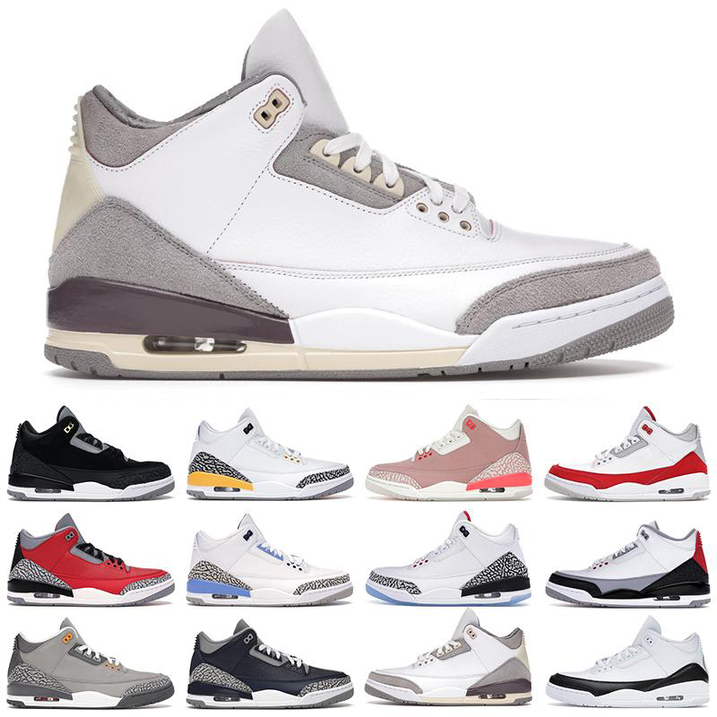 

jumpman3s Cardinal Red men basketball shoes UNC Laser Orange Pine Green Medium Grey Georgetown Court Purple Fire Red Denim mens outdoor trainers