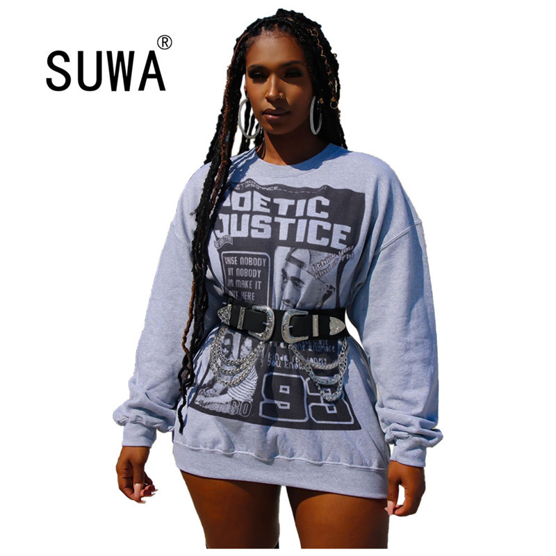 

Sweatshirt Women Oversized O Neck Print Long Sleeve Fashion Vetement Femme Loose Streetwear Casual Mujer Pullovers Top Tunic 210525, White
