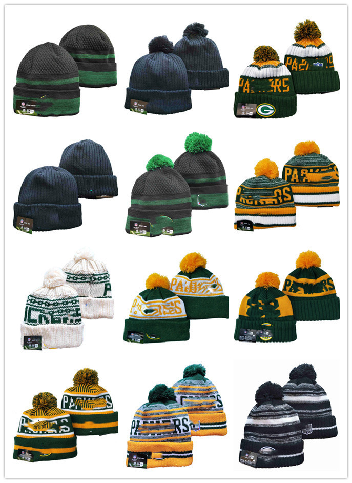 

Mens Green BayPackersNew Cuffed Knit Football Hat Beanies