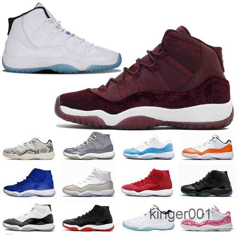 

2021 hot new Jumpman 11 11s Men Women basketballs Shoes 25th Anniversary concord Sneakers bred 2019 gamma blue Low Snake Navy Trainers GT9F, Color 04