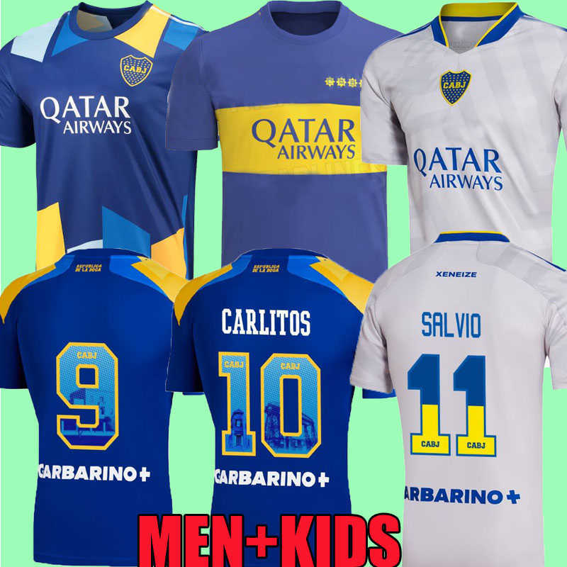

21 22 Boca Juniors soccer jerseys 2021 2022 Cristian Pavon TEVEZ CARLITOS MARADONA football shirts DE ROSSI Almendra SALVIO ABILA uniforms, Black