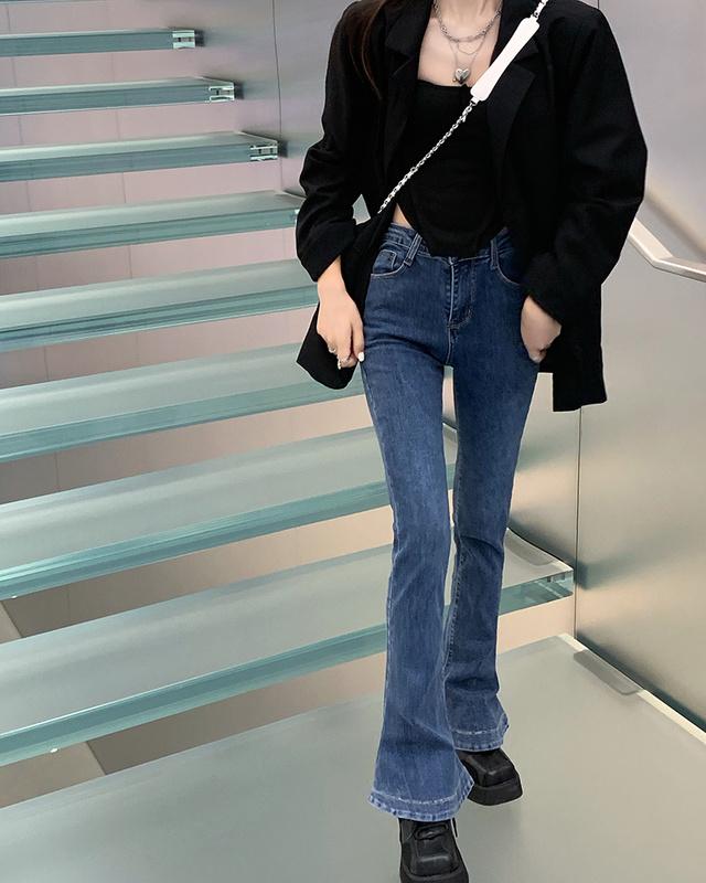 

Women's Jeans High Waist Slimming Denim Trousers, Blue