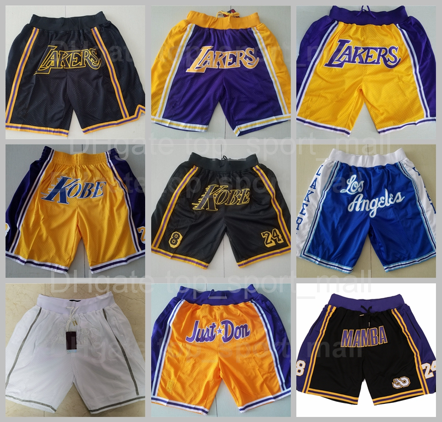 

Men Basketball Shorts Just Don Wear Sport Pant Pocket Zipper Wilt Chamberlain Johnson Kareem Abdul Jabbar Artest Worthy Jerry West Kyle Kuzma, Black