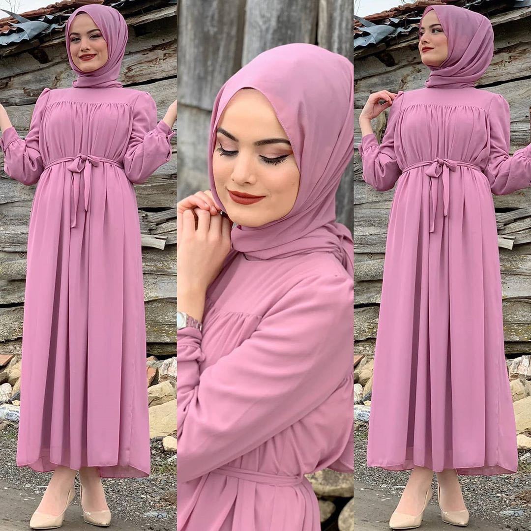 

muslim dress dubai abaya turkey chiffon dresses for women eid mubarak islam clothing abayas mujer musulmana robe longue femme, Red