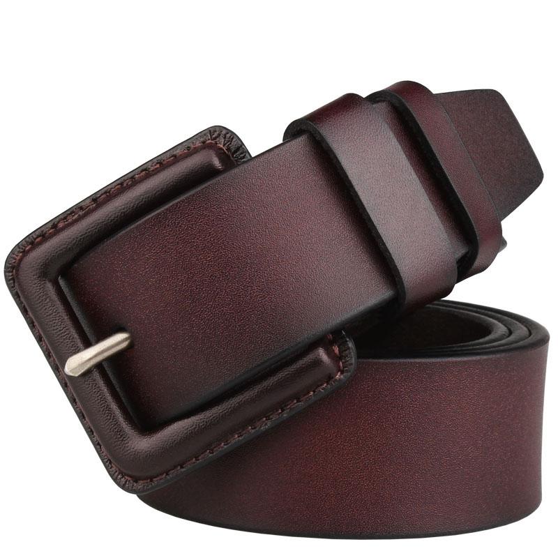 

Belts Real Genuine Leather Belt Men's Punk Waist Length Of 150cm Wide 3.8cm, Black