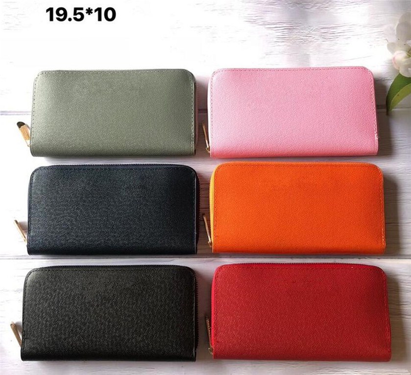 

Wallet designer luxury handbags clutch bag card holder pu leather high quality with box letter flower print women girl fashion purse lianjin252