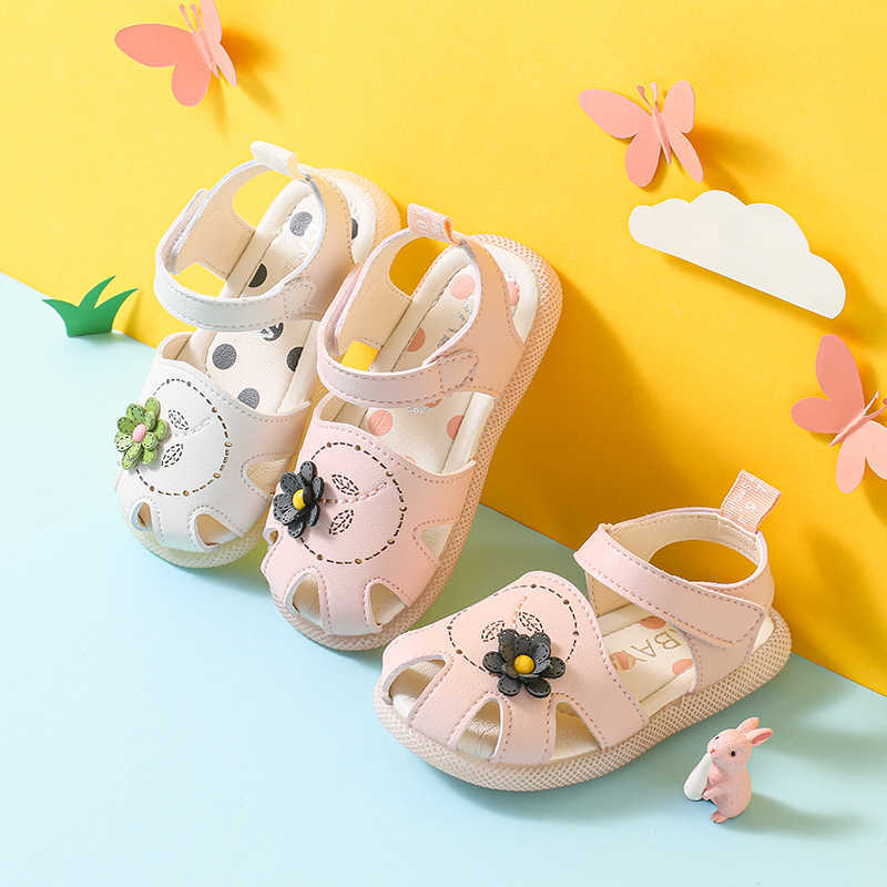 

babaya children's Baotou sandals baby casual shoes 2021 summer new girls non-slip beach shoes C0602, Pink