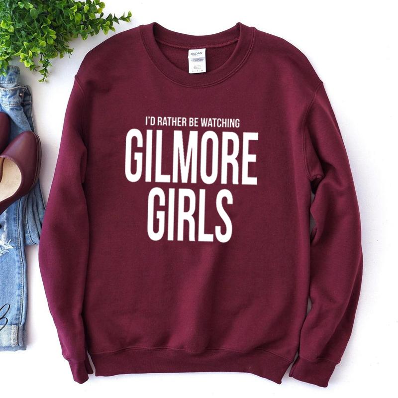 

I'd Rather Be Watching Gilmore Girls Tv Shows Women Hoodies Oversized Sweatshirts Winter Clothes Woman Full Sleeve Tops Dropship Women, Black