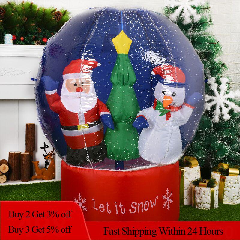 

Christmas Decorations For Home Inflatable Doll Toys LED Lights Outdoor Decoration Holiday Blow-up Decor Indoor