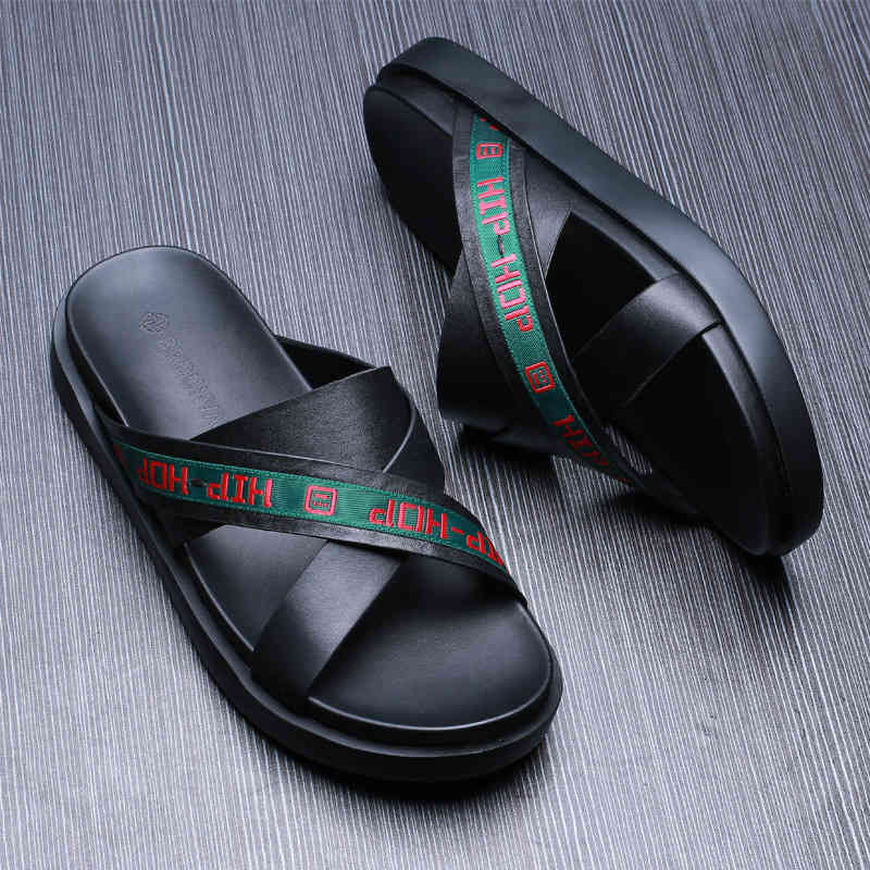 

Slippers Men's slippers Xia Chao men's driving trend wear personality fashion net PBPJ, 1# shoe box