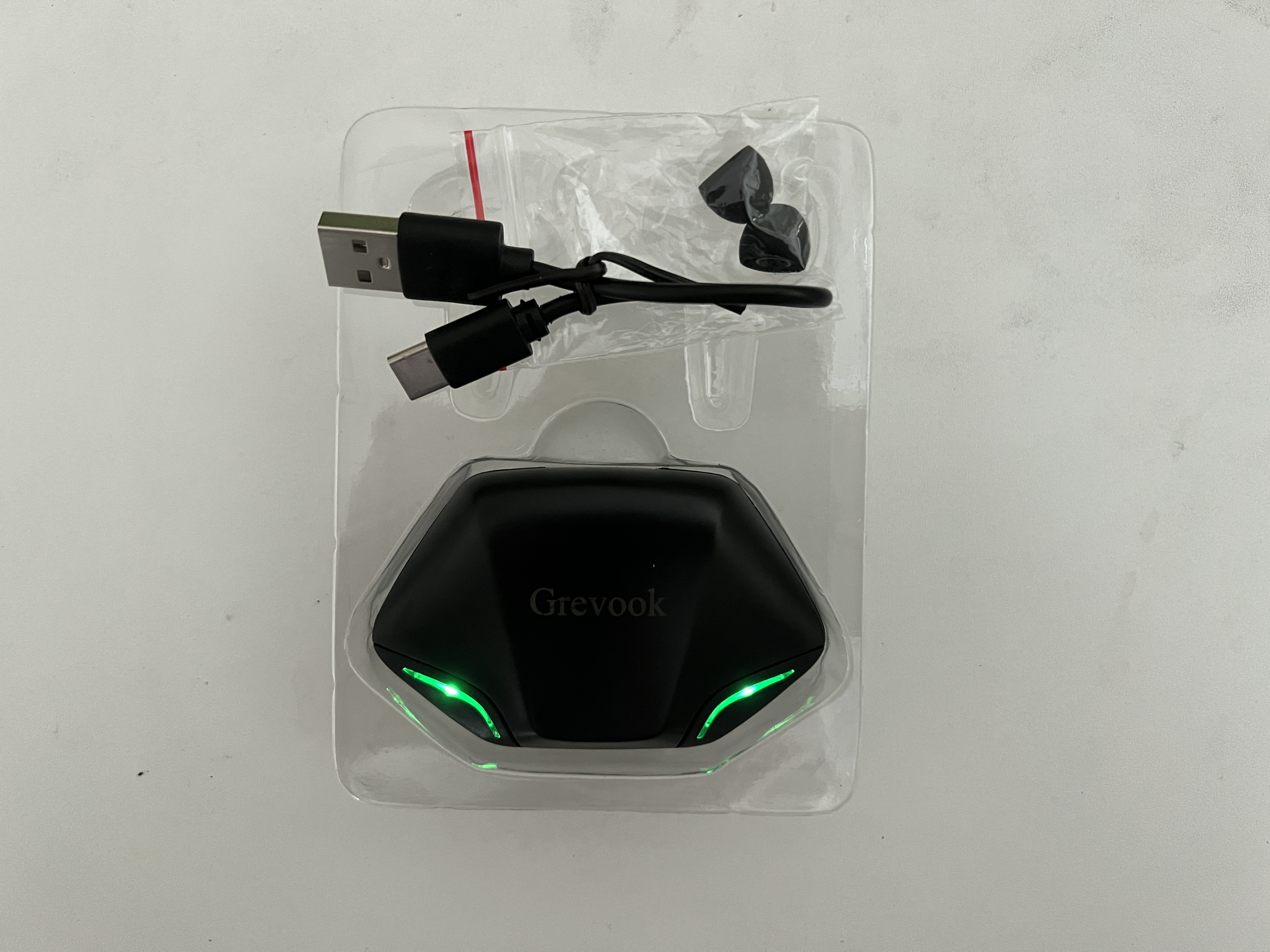 

Grevook Wirelesses bluetooth headset TWS in-ear stereo noise reduction sports running mobile phone mirror headset Earphone Accessories