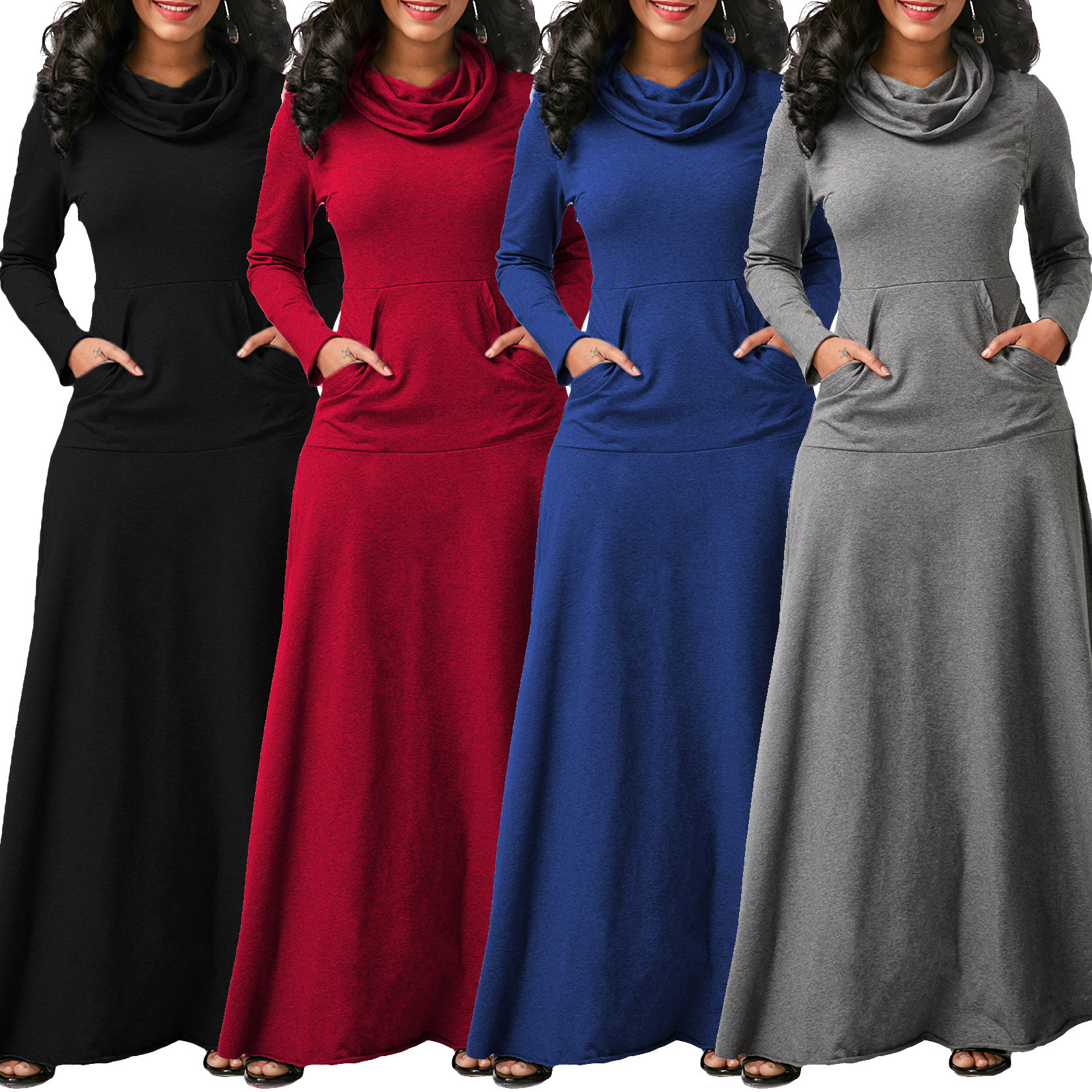 

autumn winter women long dress Muslim Sport Eid Abaya Kaftan Islamic Clothing Hoddies Abayas Vestidos with Poets Robe Femme