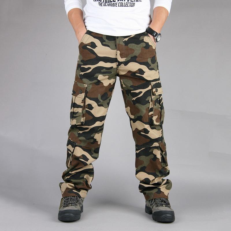 

Men's Pants Camouflage Cargo 8XL Joggers Militar Men Trousers Hip Hop Army Camo Spodnie Meskie Man Cotton Sweatpants 6XL Kargo Ropa, Khaki