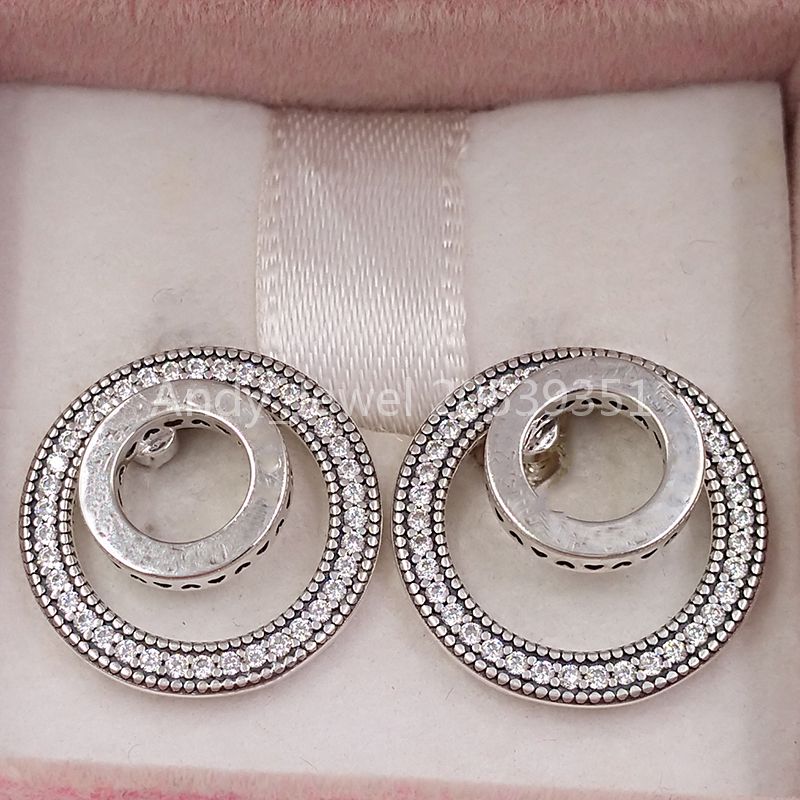 

Authentic 925 Sterling Silver Studs Fits European Pandora Style Studs Jewelry 111