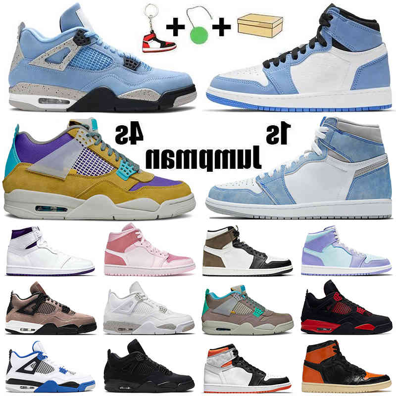 

Hyper Royal 1s mens basketball shoes jumpman 1 University Blue Taupe Haze 4s Black Cat Red Thunder womens trainers sports sneakers with, Item #17