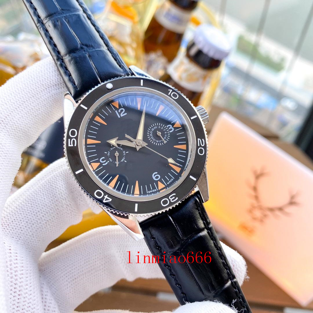 

nobel mens watches automatic mechinal movement sapphire mirror watch casual wristwatch leather fashion design-watch 40mm, Slivery;brown