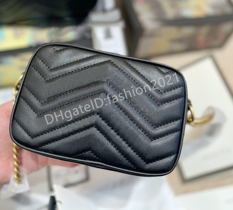 

2021 lady love Ladies Mini Marmont bag Handbags Cross Body Zip Hardware 24K High Quality Women Fashion Shoulder Bags cross-body handbag, Color w