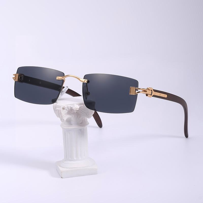 

Sunglasses 2021 Square Rimless Women Fashion Male Men Shades Sun Glasses Eyewear Trending Gafas