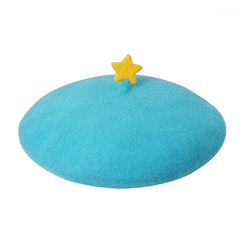 

Berets Women Beret Hat Handmade Little Yellow Star Vintage Artist Kawaii Story Cute Cap High Quality Wholesale, 01