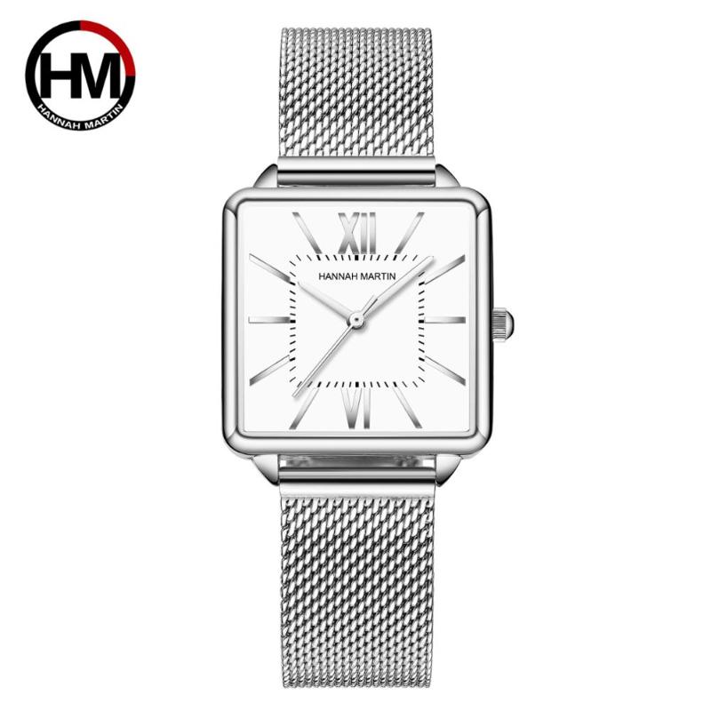 

Wristwatches HM Women Watch Top Ladies Bracelet Silver Fashion Women's Quartz Wristwatch Stainless Steel Relogio Feminino, Gold