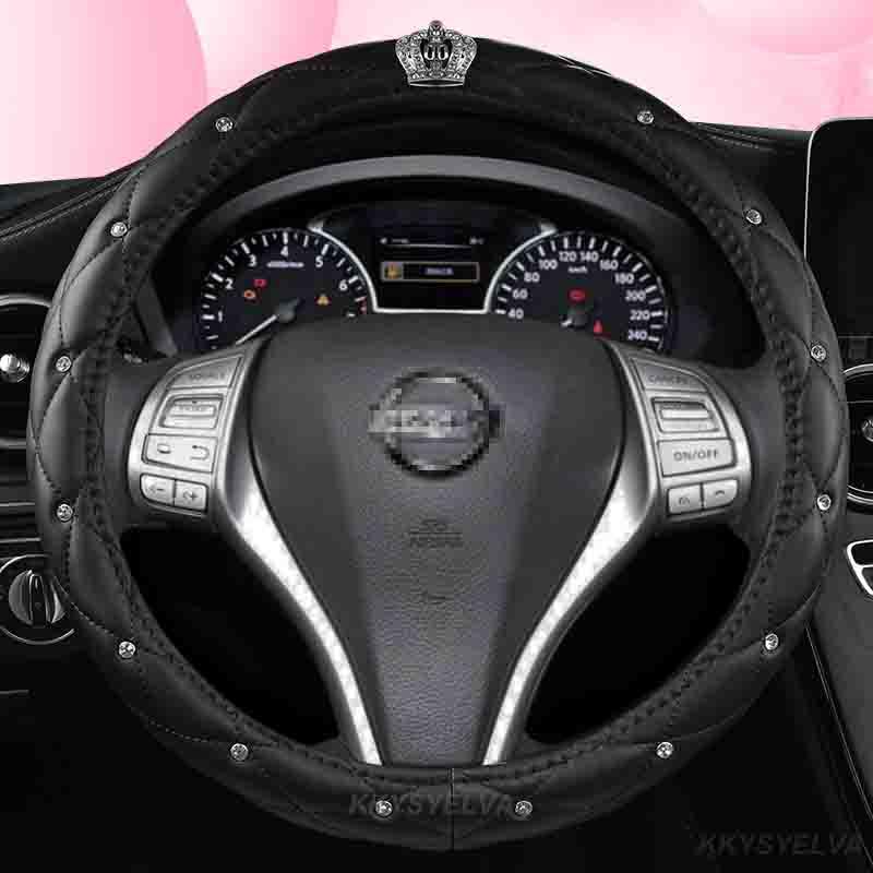 

Steering Wheel Covers Car Steering-Wheels Cover 37 38cm 15" For Juke Kicks Rogue Sport Qashqai X-Trail Murano Xterra Pathfinder Armad